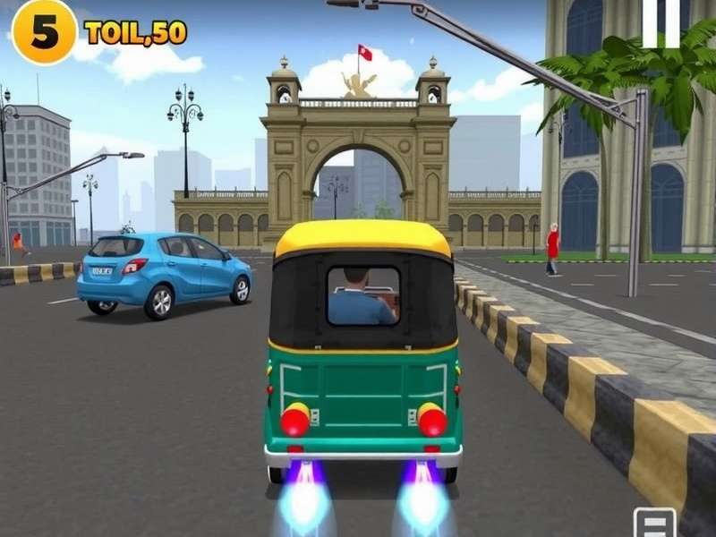 Mumbai Rickshaw Challenge in Action Mumbai Rickshaw Challenge Gameplay Screenshot
